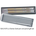 JJ Series Pen and Pencil Gift Set in Gift Box - Gold Pen and Pencil Set